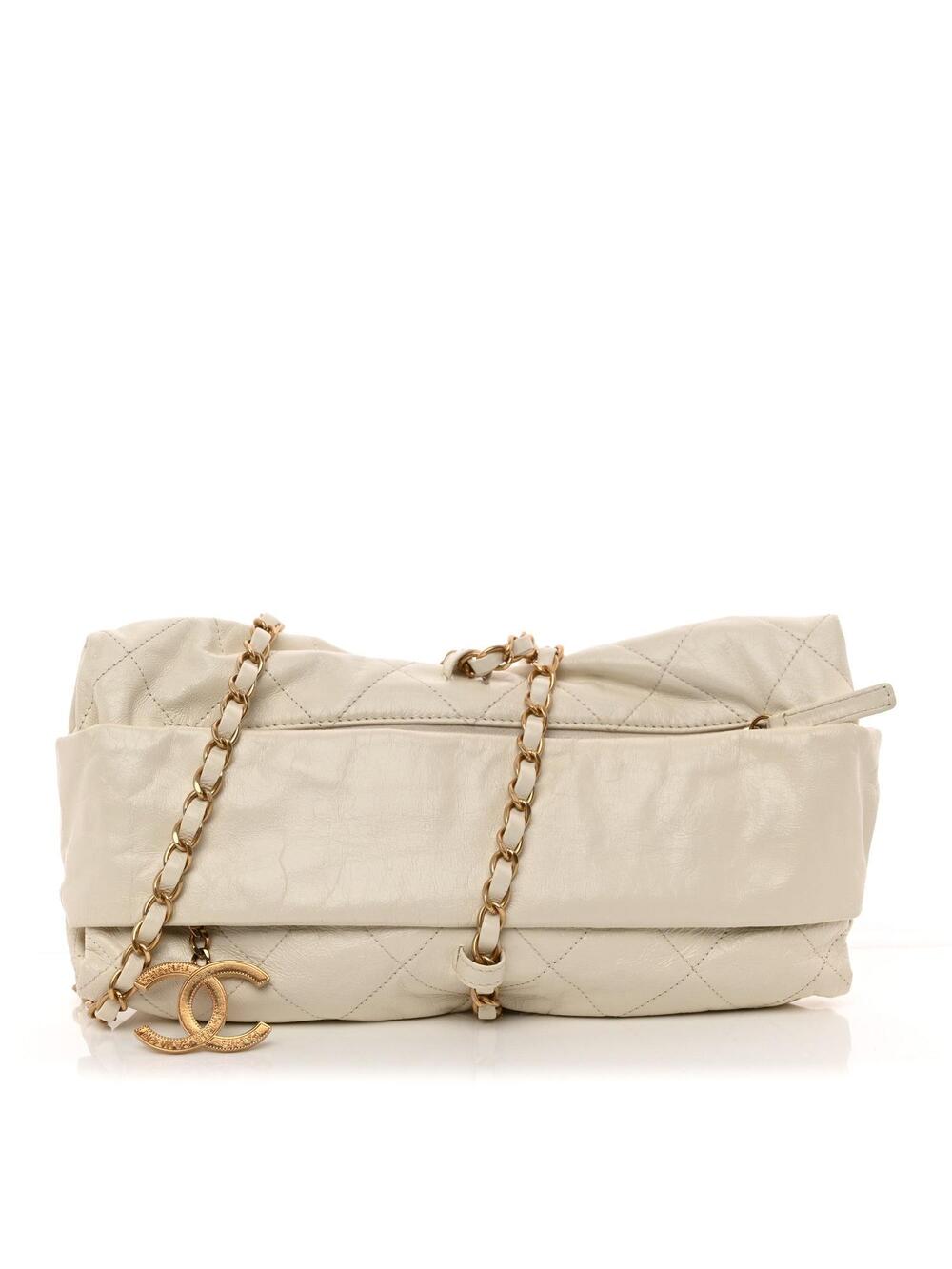 Chanel Calfskin Quilted Baluchon White #294647C15B